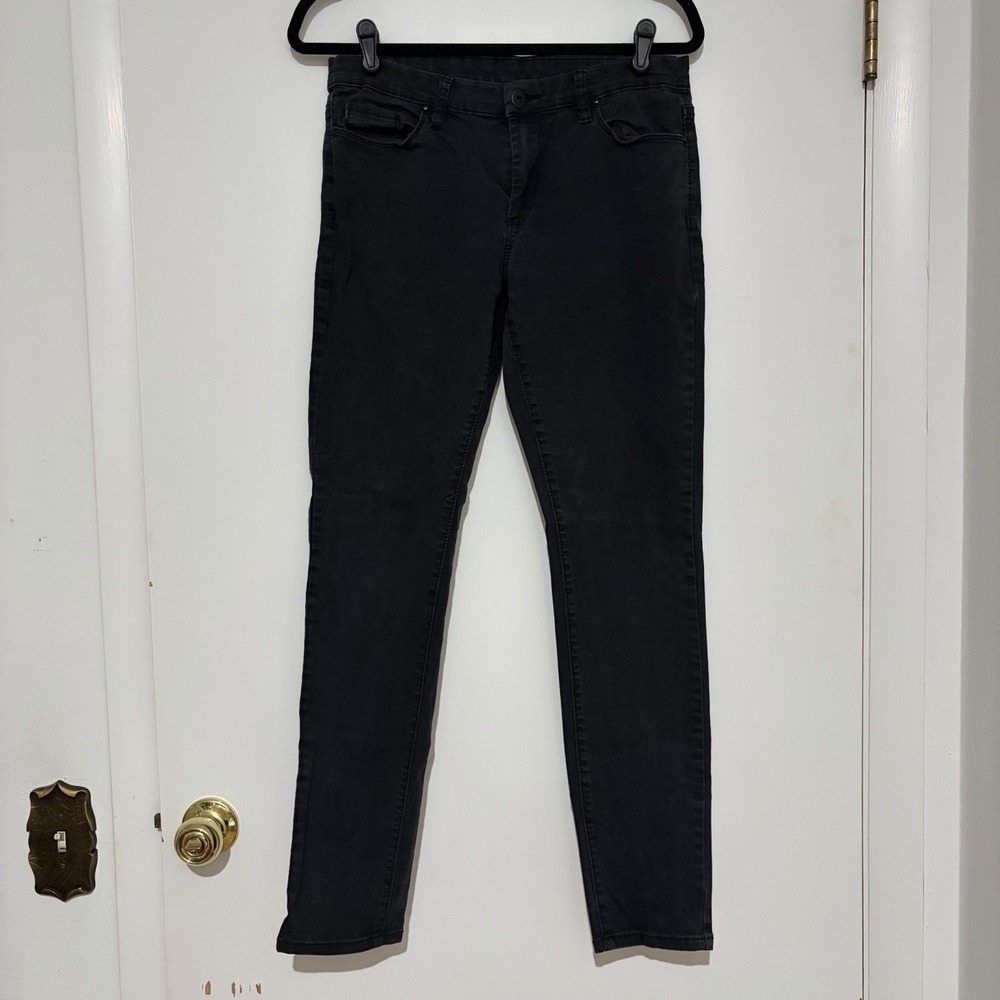 Blank Nyc Jeans pants Black Waist 30" Large Inseam 9" Tapered Cotton Spandex